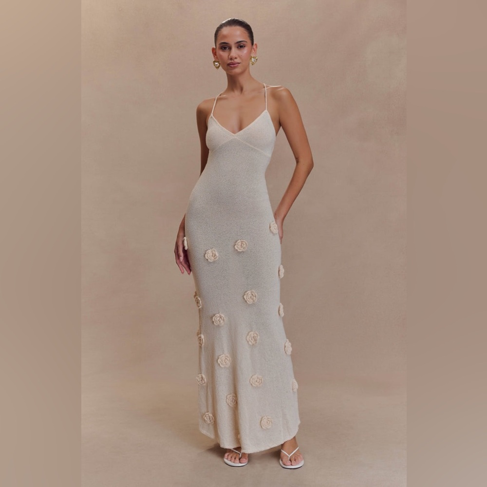Meshki Suki knit dress in Nude, size extra small NWT